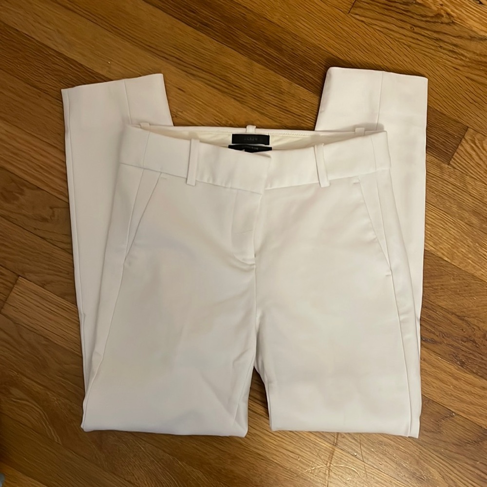 J. Crew White Cropped Ankle Pants